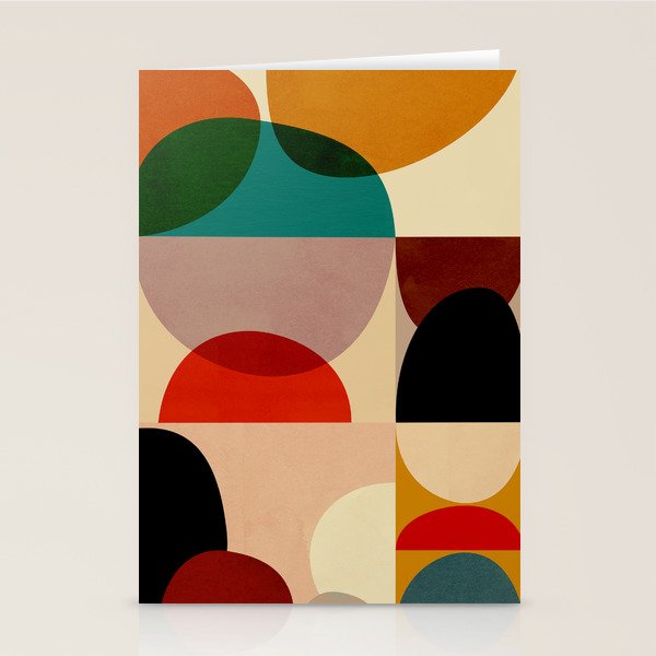 Modern Abstract Mid Century 3 Stationery Card Gallery Image 2