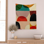 Modern Abstract Mid Century 3 Wall Tapestry Gallery Image 2