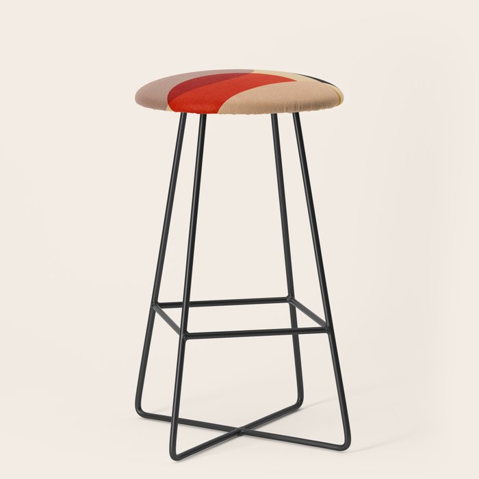 Modern Abstract Mid Century 3 Stool Gallery Image 1