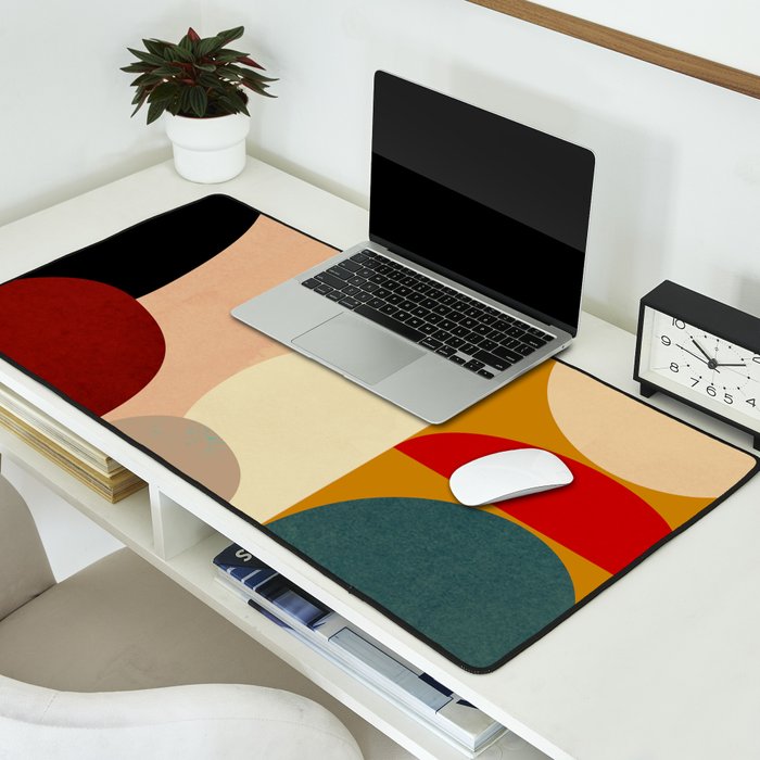 Modern Abstract Mid Century 3 Desk Mat Gallery Image 2