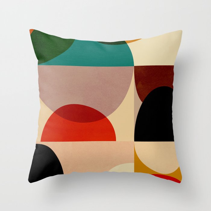 Modern Abstract Mid Century 3 Throw Pillow Gallery Image 6