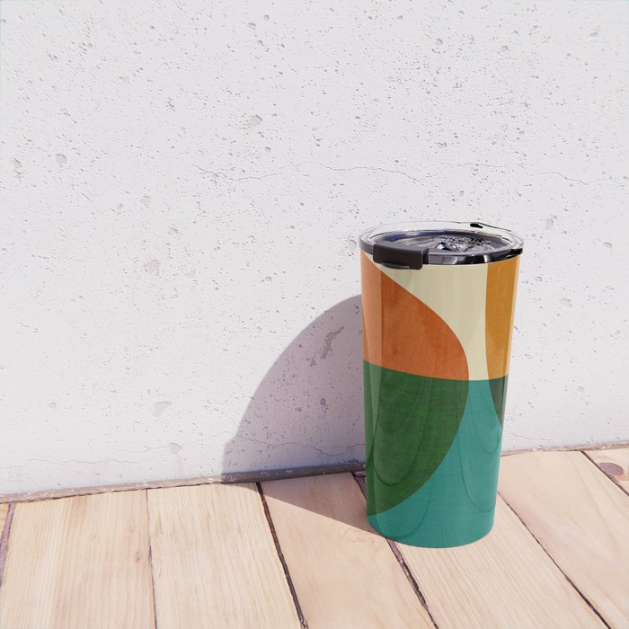 Modern Abstract Mid Century 3 Travel Mug Gallery Image 4