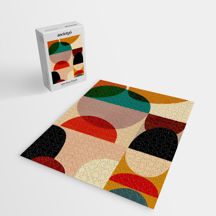 Modern Abstract Mid Century 3 Jigsaw Puzzle Gallery Image 2