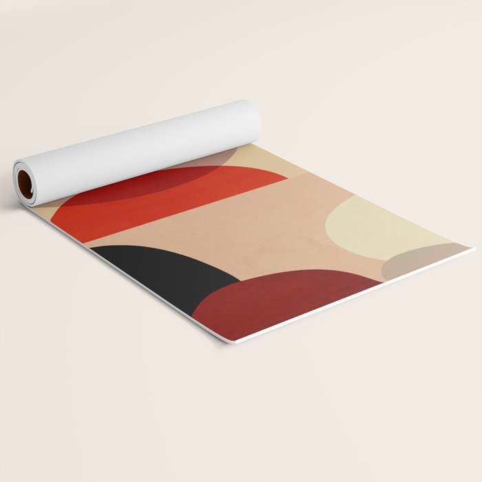 Modern Abstract Mid Century 3 Yoga Mat Gallery Image 2