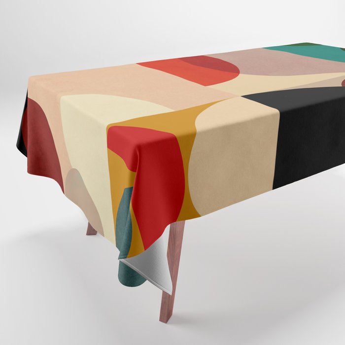 Modern Abstract Mid Century 3 Tablecloth Gallery Image 1
