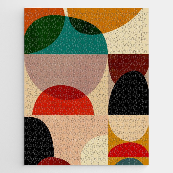 Modern Abstract Mid Century 3 Jigsaw Puzzle Gallery Image 1