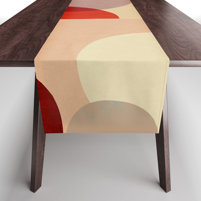 Modern Abstract Mid Century 3 Table Runner Gallery Image 1