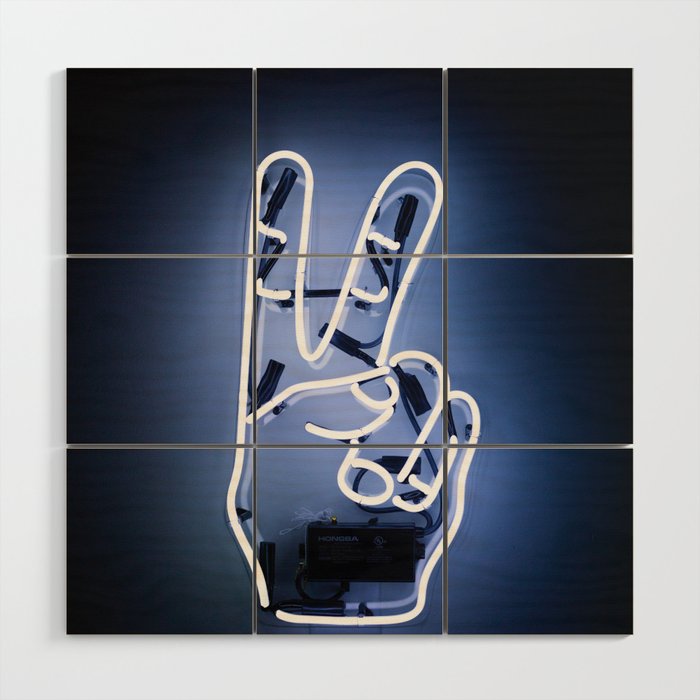 neon piece Wood Wall Art Gallery Image 1