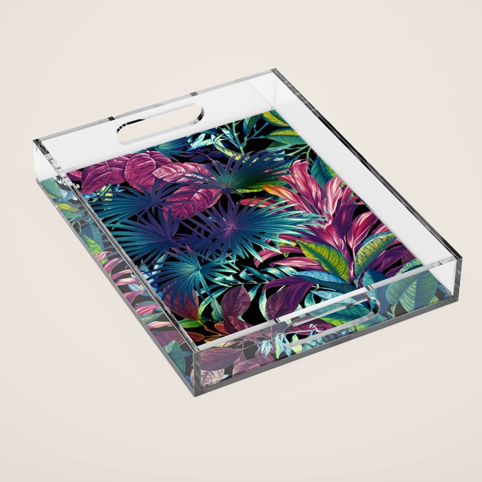Tropical Garden XV - Night Acrylic Tray Gallery Image 1