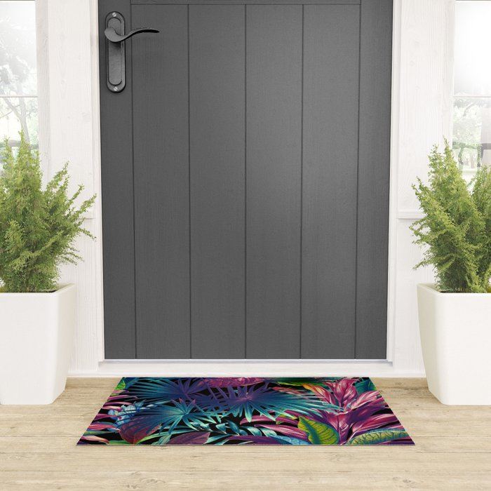 Tropical Garden XV - Night Welcome Mat Gallery Image 3