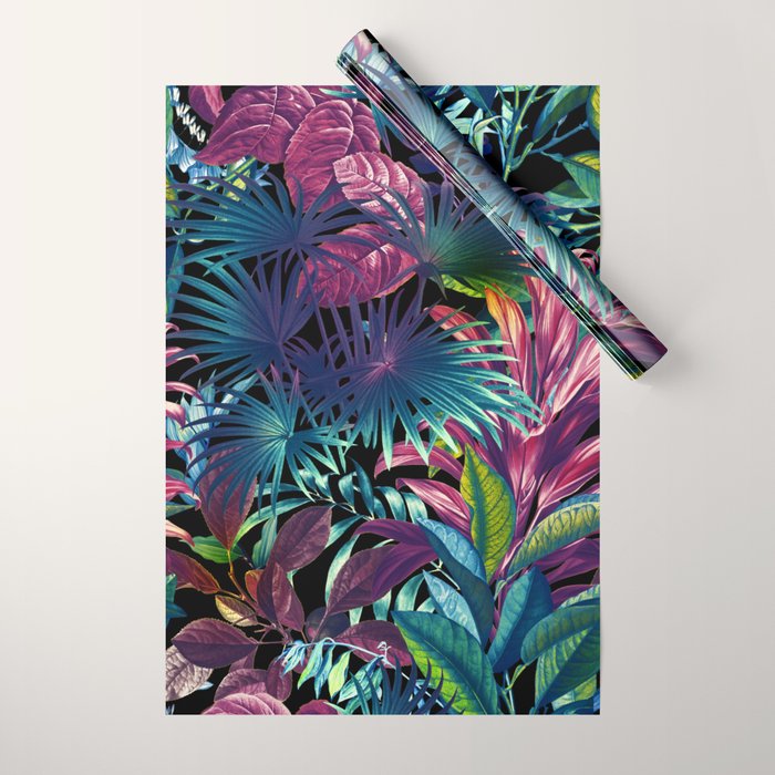 Tropical Garden XV - Night Wrapping Paper Gallery Image 1