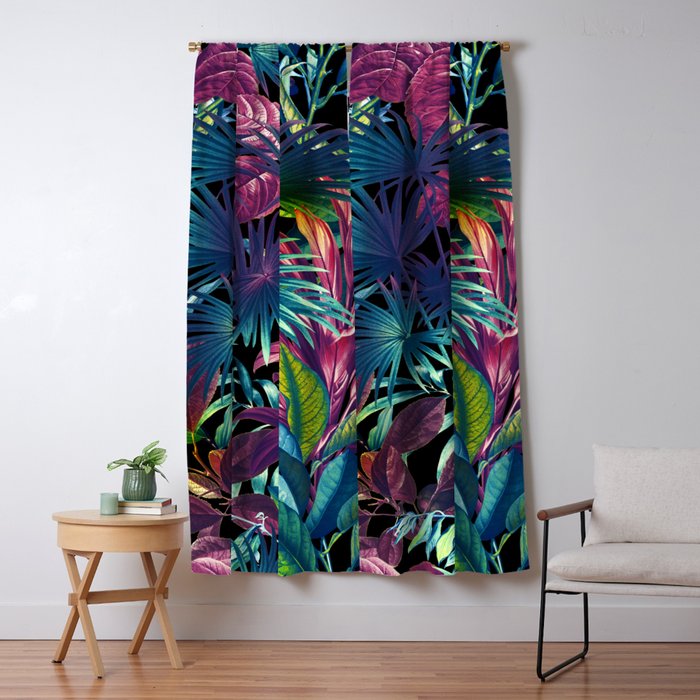 Tropical Garden XV - Night Window Curtain Gallery Image 5