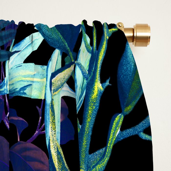 Tropical Garden XV - Night Window Curtain Gallery Image 2