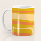 Palm Springs Mid Mod Abstract Tangerine Orange and Mustard Ochre Coffee Mug Gallery Image 3