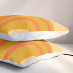 Palm Springs Mid Mod Abstract Tangerine Orange and Mustard Ochre Pillow Sham Gallery Image 3
