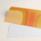 Palm Springs Mid Mod Abstract Tangerine Orange and Mustard Ochre Wrapping Paper Gallery Image 2
