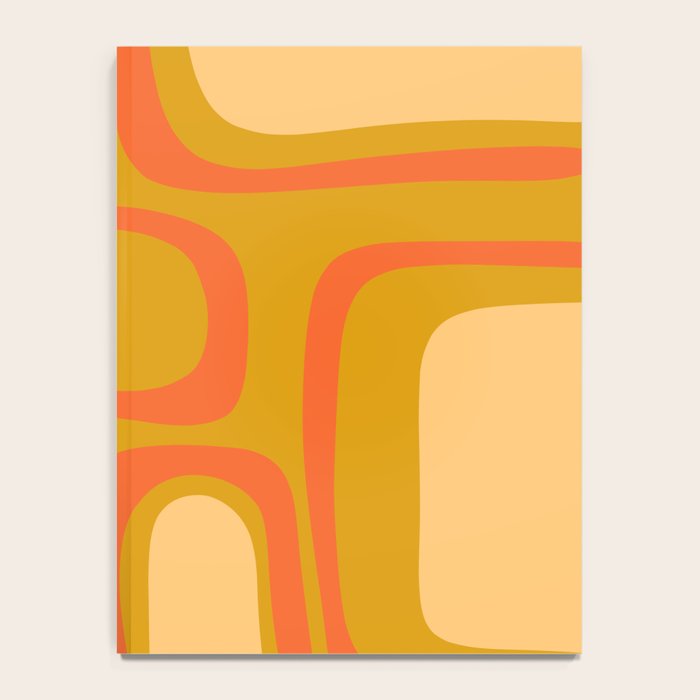 Palm Springs Mid Mod Abstract Tangerine Orange and Mustard Ochre Notebook Gallery Image 4