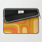 Palm Springs Mid Mod Abstract Tangerine Orange and Mustard Ochre Laptop Sleeve Gallery Image 2