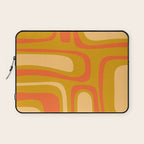 Palm Springs Mid Mod Abstract Tangerine Orange and Mustard Ochre Laptop Sleeve Gallery Image 1