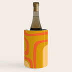 Palm Springs Mid Mod Abstract Tangerine Orange and Mustard Ochre Wine Chiller Gallery Image 3