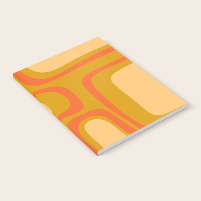 Palm Springs Mid Mod Abstract Tangerine Orange and Mustard Ochre Notebook Gallery Image 2