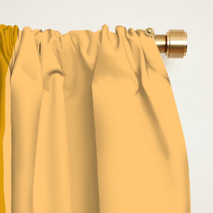 Palm Springs Mid Mod Abstract Tangerine Orange and Mustard Ochre Window Curtain Gallery Image 2