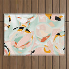 abstraction study in pastels Outdoor Rug Gallery Image 1