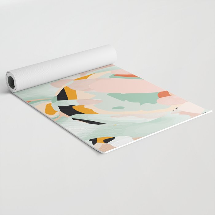 abstraction study in pastels Yoga Mat Gallery Image 2