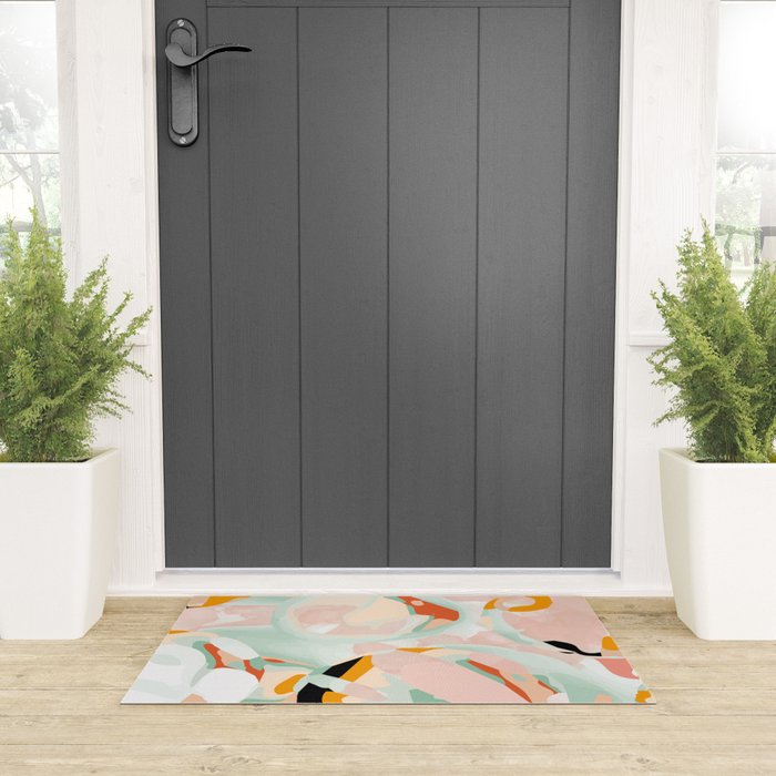 abstraction study in pastels Welcome Mat Gallery Image 3