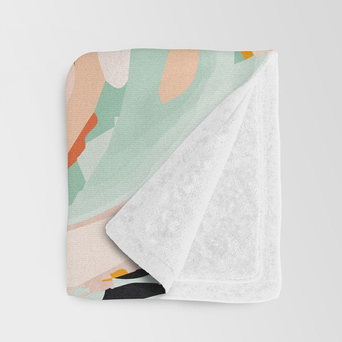 abstraction study in pastels Throw Blanket Gallery Image 3