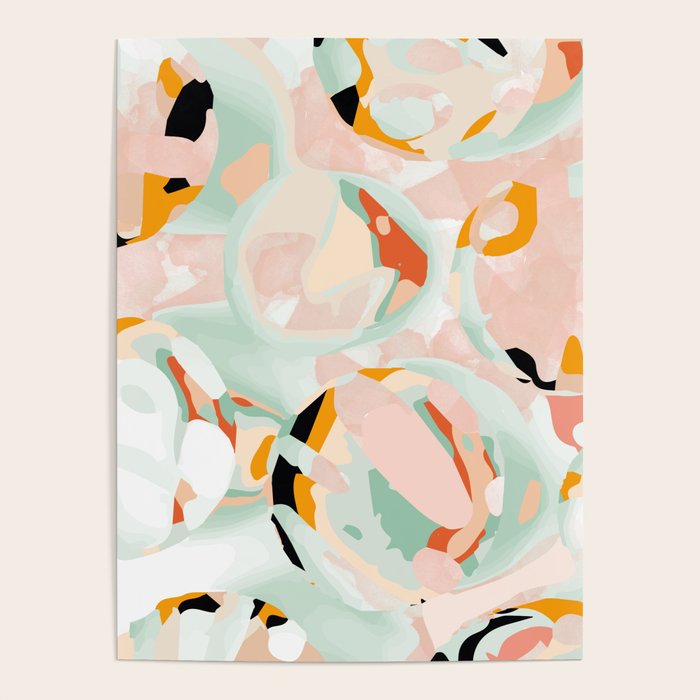 abstraction study in pastels Poster Gallery Image 4