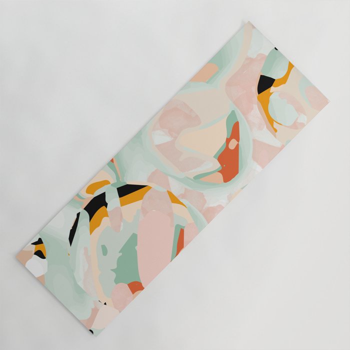 abstraction study in pastels Yoga Mat Gallery Image 1