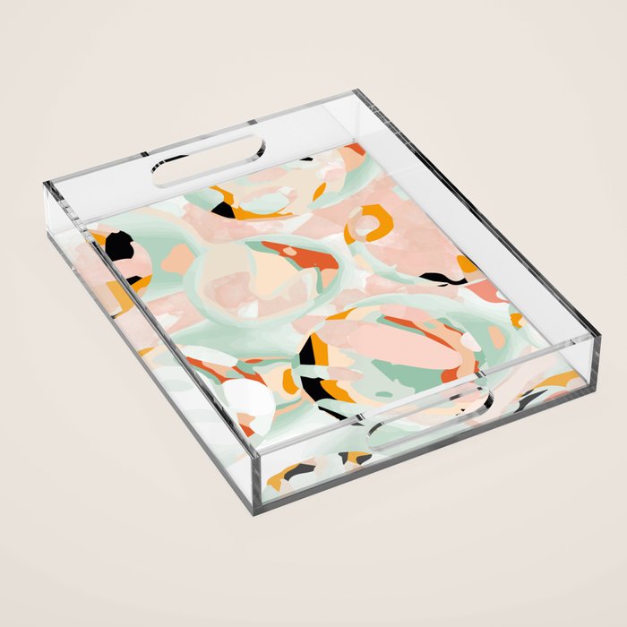 abstraction study in pastels Acrylic Tray Gallery Image 1