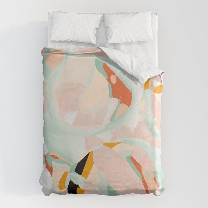 abstraction study in pastels Duvet Cover Gallery Image 1