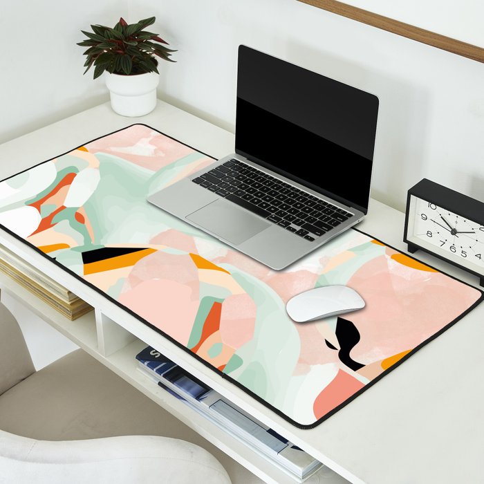 abstraction study in pastels Desk Mat Gallery Image 2