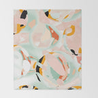 abstraction study in pastels Throw Blanket Gallery Image 2