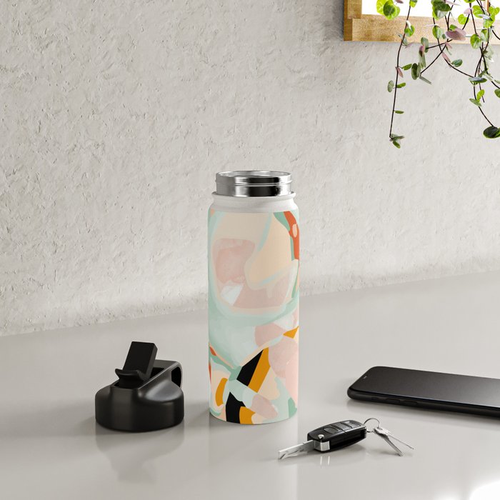 abstraction study in pastels Water Bottle Gallery Image 4