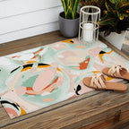 abstraction study in pastels Outdoor Rug Gallery Image 2