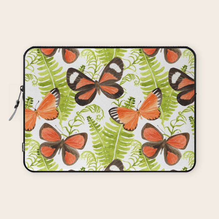 Ferns and Butterflies Laptop Sleeve Gallery Image 1