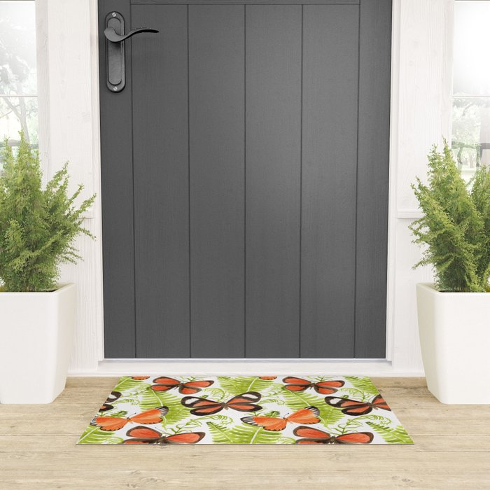Ferns and Butterflies Welcome Mat Gallery Image 3