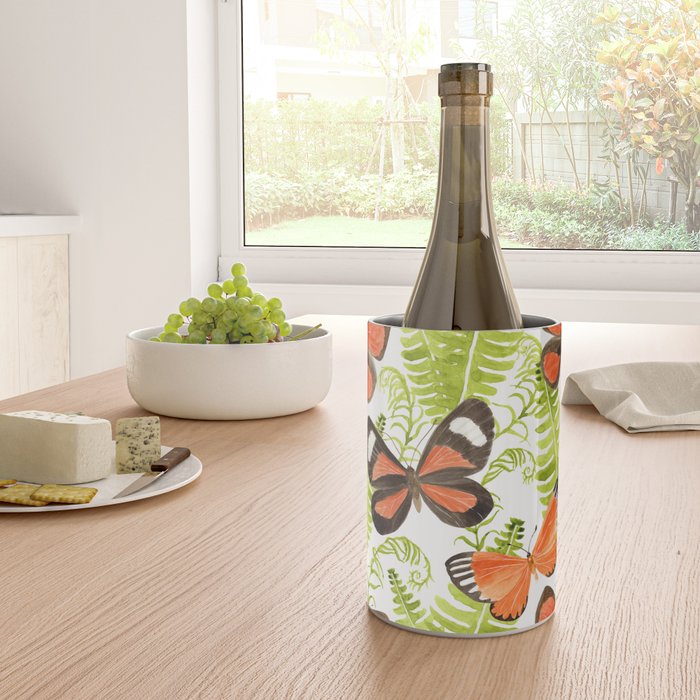 Ferns and Butterflies Wine Chiller Gallery Image 4