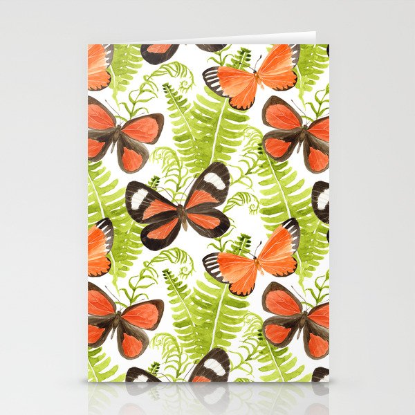 Ferns and Butterflies Stationery Card Gallery Image 1