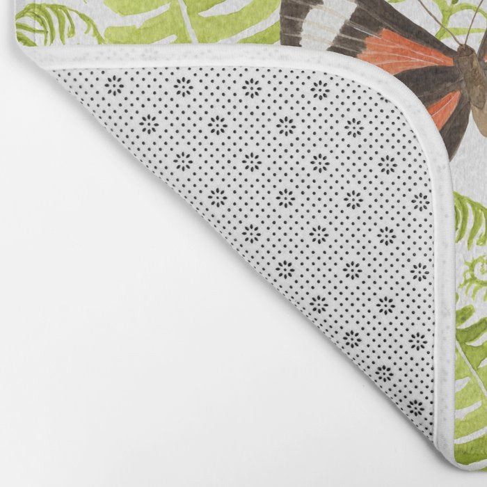 Ferns and Butterflies Bath Mat Gallery Image 2