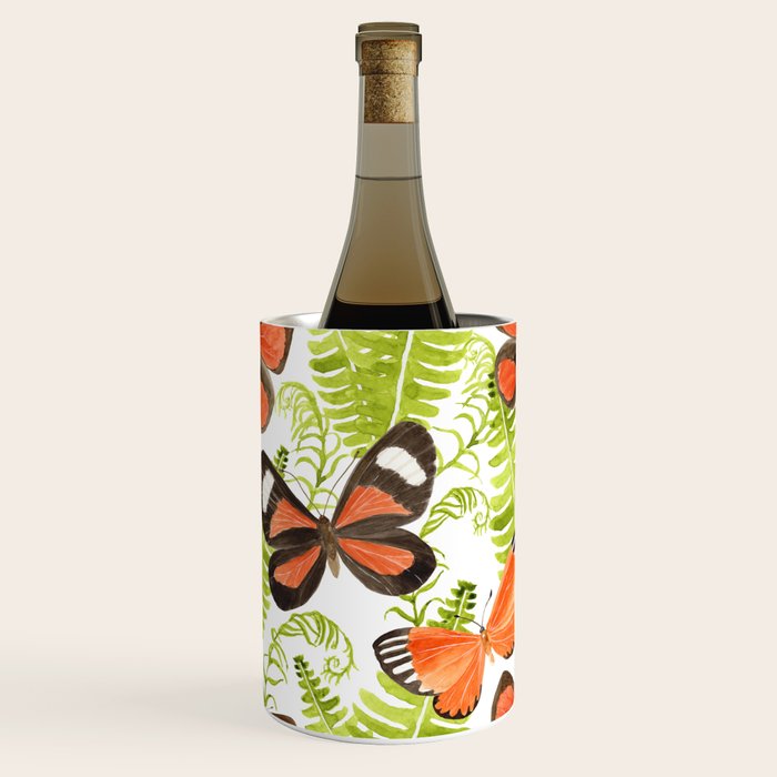 Ferns and Butterflies Wine Chiller Gallery Image 1