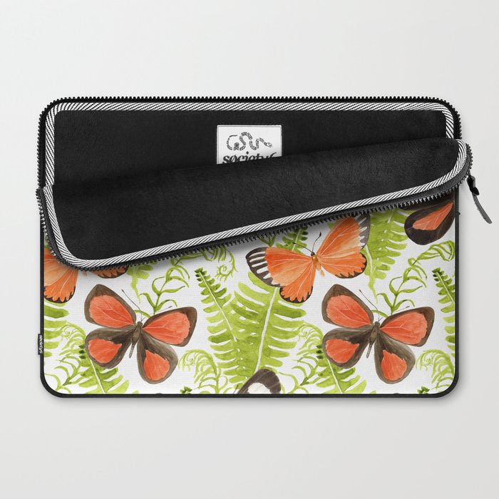Ferns and Butterflies Laptop Sleeve Gallery Image 2