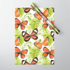 Ferns and Butterflies Wrapping Paper Gallery Image 1