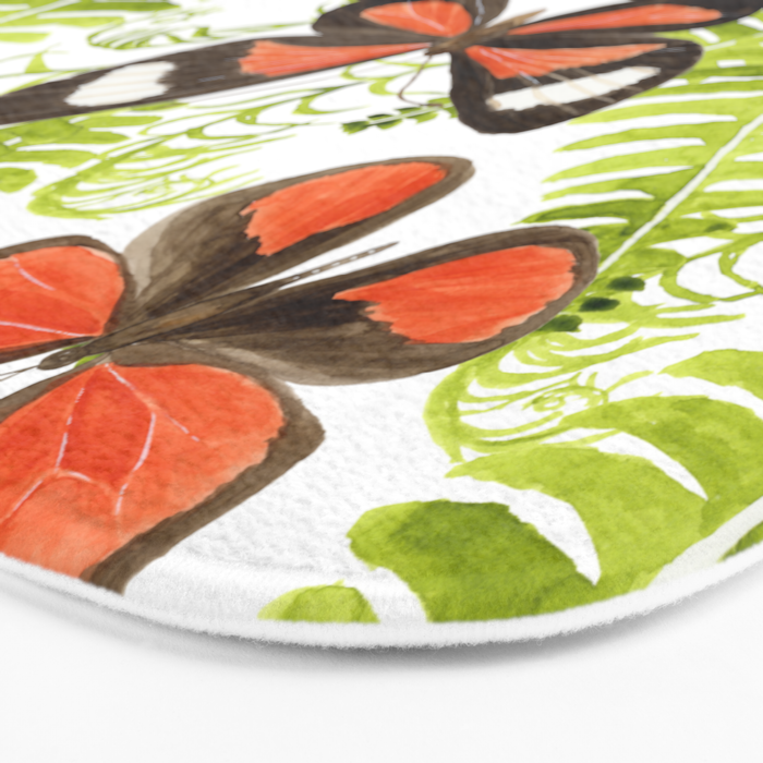 Ferns and Butterflies Bath Mat Gallery Image 3