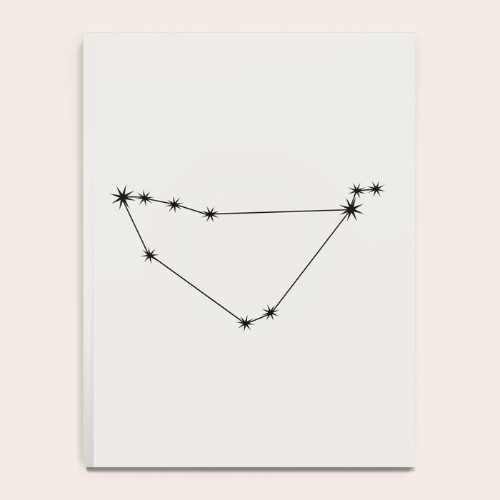 Capricorn Zodiac Star Constellation Line Art White Notebook Gallery Image 4