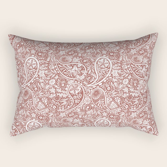 Underwater Paisley Elegance Rectangular Pillow Gallery Image 2