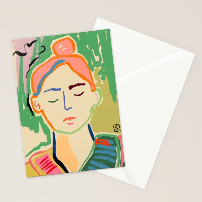 MEDITATING Stationery Card Gallery Image 2